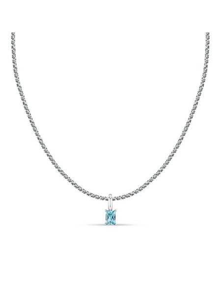 Collana MORELLATO donna Drops acciaio / punto luce azzurro