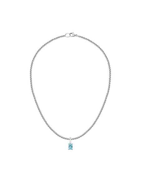 Collana MORELLATO donna Drops acciaio / punto luce azzurro