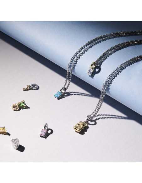 Collana MORELLATO donna Drops acciaio / punto luce azzurro