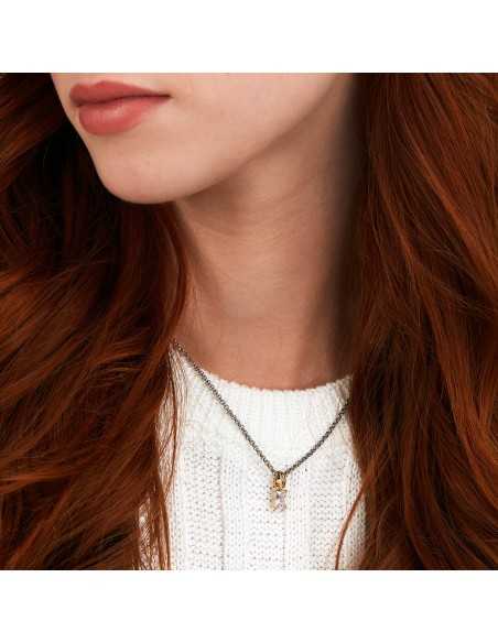 Collana MORELLATO donna Drops acciaio / punto luce bianco