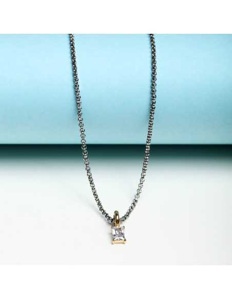 Collana MORELLATO donna Drops acciaio / punto luce bianco