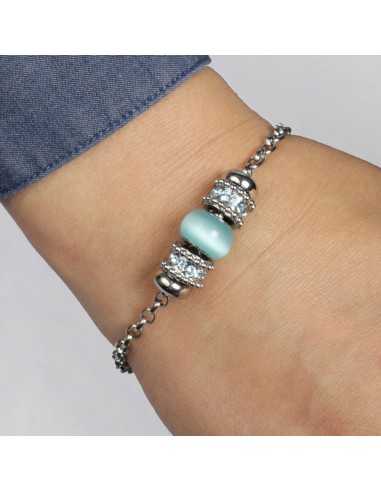 Bracciale MORELLATO donna Drops acciaio / azzurro