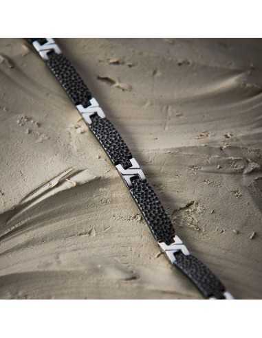 Bracciale SECTOR uomo Energy acciaio / nero