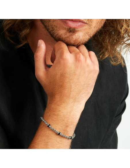 Bracciale SECTOR uomo Premium alluminio /  nero