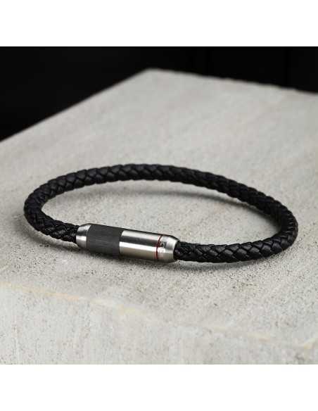 Bracciale SECTOR uomo Bandy nero / fibra di carbonio