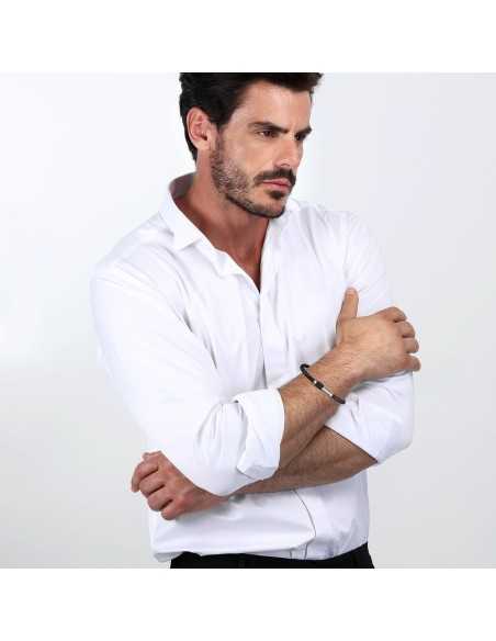 Bracciale SECTOR uomo Bandy nero / fibra di carbonio