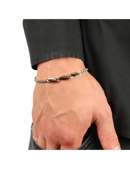 Bracciale MASERATI uomo Signature acciaio / oro rosa