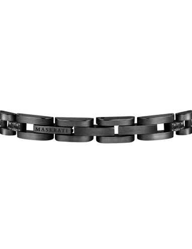 Bracciale MASERATI uomo Iconic acciaio nero /...