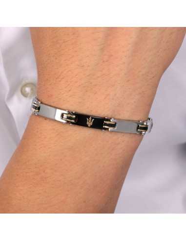 Bracciale MASERATI uomo Iconic acciaio /...
