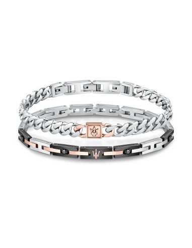 Bracciale MASERATI uomo Iconic acciaio /...