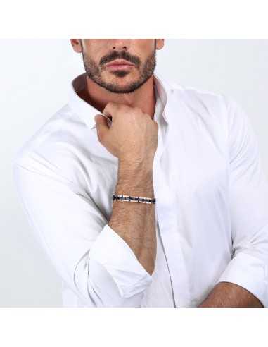 Bracciale MASERATI uomo Iconic acciaio oro rosa...