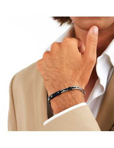 Bracciale MASERATI uomo Ceramic acciaio / blu...