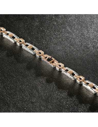 Bracciale MASERATI uomo Iconic acciaio / oro...