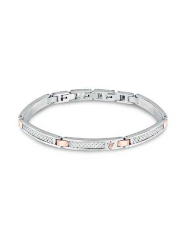Bracciale MASERATI uomo Iconic acciaio / oro rosa