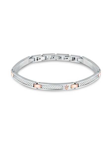 Bracciale MASERATI uomo Iconic acciaio / oro rosa