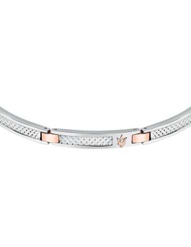 Bracciale MASERATI uomo Iconic acciaio / oro rosa