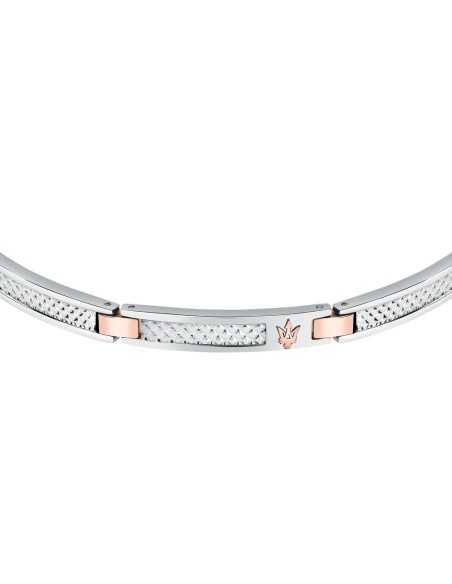 Bracciale MASERATI uomo Iconic acciaio / oro rosa