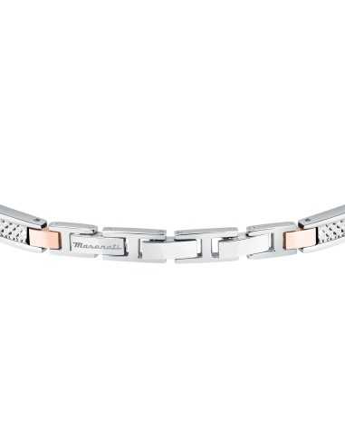 Bracciale MASERATI uomo Iconic acciaio / oro rosa