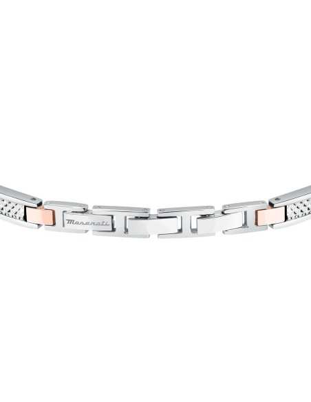 Bracciale MASERATI uomo Iconic acciaio / oro rosa