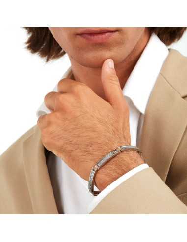 Bracciale MASERATI uomo Iconic acciaio / oro rosa