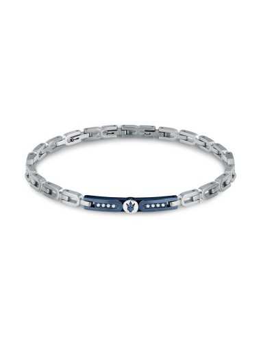 Bracciale MASERATI uomo Iconic acciaio / blu /...