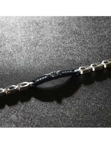 Bracciale MASERATI uomo Iconic acciaio / blu /...