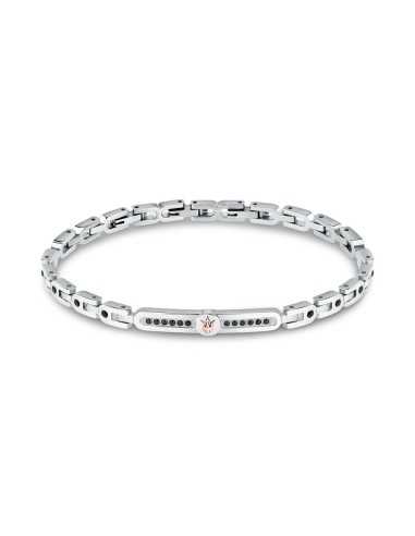Bracciale MASERATI uomo Iconic acciaio / pietre...