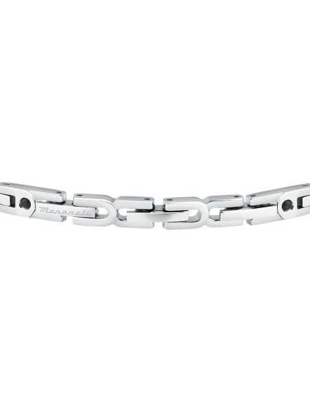 Bracciale MASERATI uomo Iconic acciaio / pietre nere (JM423AVD28)