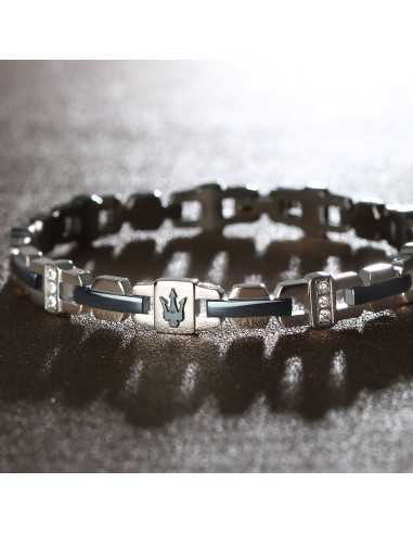 Bracciale MASERATI uomo Iconic acciaio / logo...