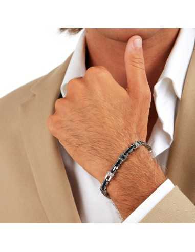 Bracciale MASERATI uomo Iconic acciaio / logo...