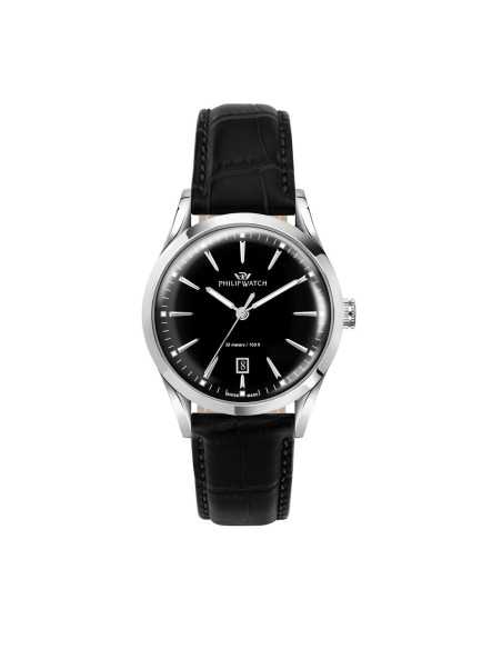 Orologio PHILIP WATCH uomo Sunray datario pelle nero