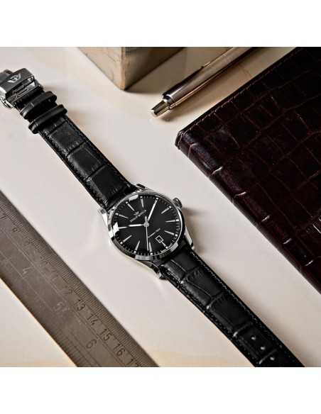 Orologio PHILIP WATCH uomo Sunray datario pelle nero