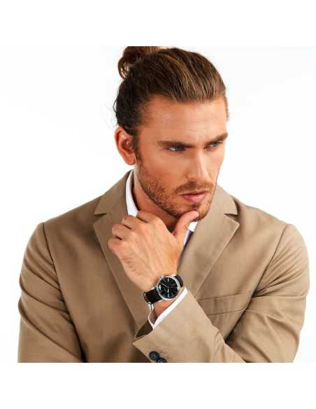 Orologio PHILIP WATCH uomo Sunray datario pelle nero