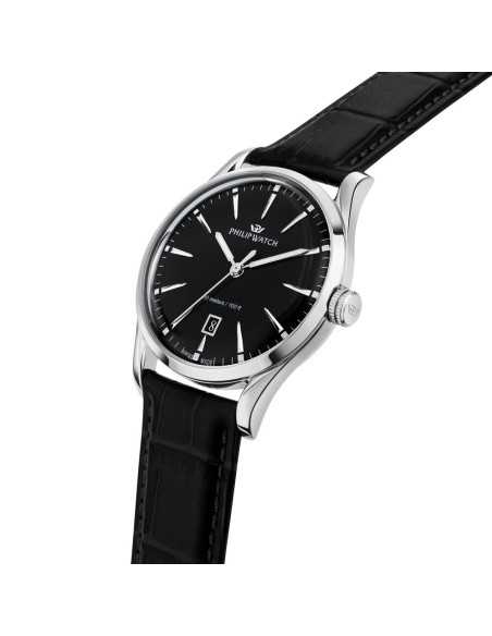 Orologio PHILIP WATCH uomo Sunray datario pelle nero