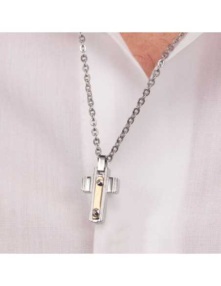Pendente MORELLATO uomo Gold acciaio e oro 18k (SATM02)