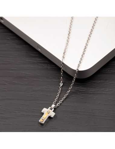 Pendente MORELLATO uomo Gold acciaio e oro 18k...