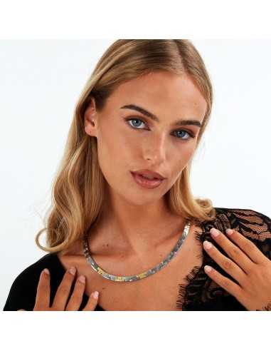 Trussardi Collana Donna Acciaio Bicolore...