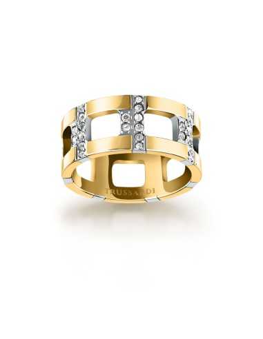 Anello TRUSSARDI donna T-Logo dorato /...