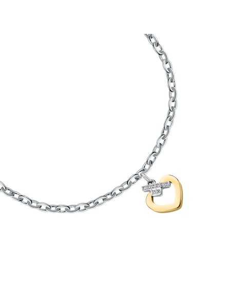 Bracciale TRUSSARDI donna T-Logo acciaio / cuore (TJAXC47)
