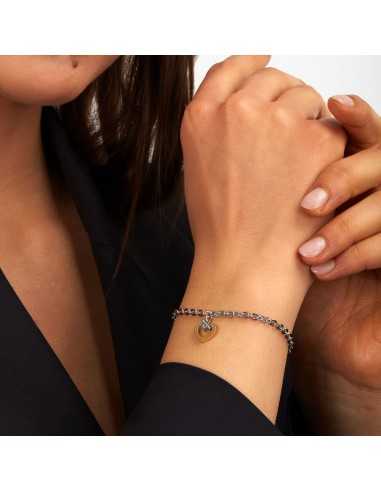 Bracciale TRUSSARDI donna T-Logo acciaio /...