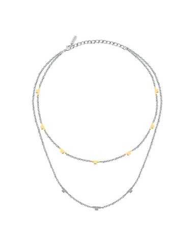Collana TRUSSARDI donna T-Logo Doppia catena...