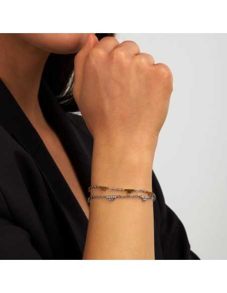 Bracciale TRUSSARDI donna T-Logo Doppia catena (TJAXC64)