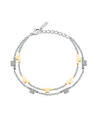 Bracciale TRUSSARDI donna T-Logo Doppia catena...