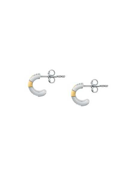 Orecchini TRUSSARDI donna T-Logo bicolore / cristalli (TJAXC71)