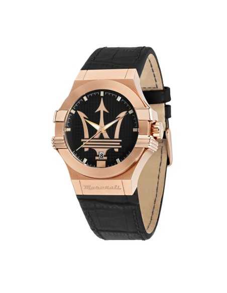 Maserati Potenza – Orologio Uomo Nero/Oro Rosa con Datario (R8851108036)