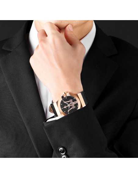 Maserati Potenza – Orologio Uomo Nero/Oro Rosa con Datario (R8851108036)
