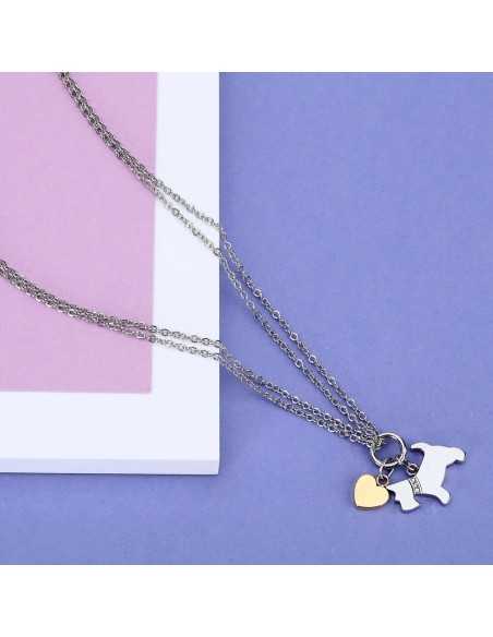 Collana MORELLATO donna Mascotte cane / cuore dorato (SAVL01)