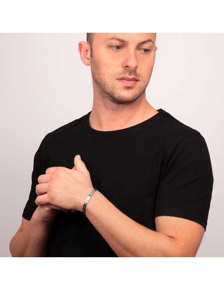 Bracciale SECTOR uomo Ceramic nero / ancora