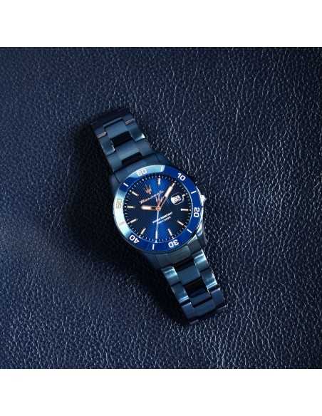 Orologio MASERATI Uomo Competizione Datario Acciaio Blu
