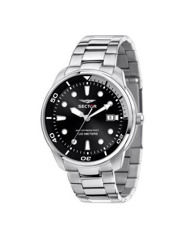 Orologio Sector Oversize Uomo Acciaio Nero con...